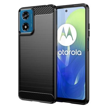 Motorola Moto G04/G24 Brušena TPU Zaštitna Maska - Ugljenično Vlakno