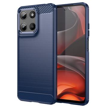 Motorola Moto G15 Brušena TPU Zaštitna Maska - Ugljenično Vlakno