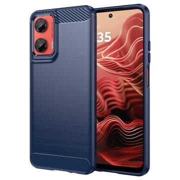 Motorola Moto G35 Brušena TPU Zaštitna Maska - Ugljenično Vlakno