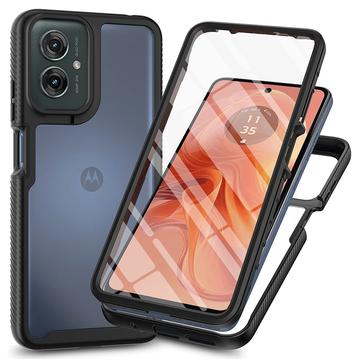 Motorola Moto G55 360 Protection Series Case - Black / Clear