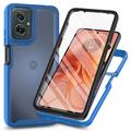Motorola Moto G55 360 Protection Series Case - Blue / Clear