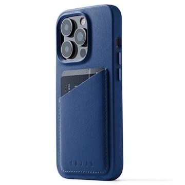 Mujjo Full Leather iPhone 14 Pro Kožna Zaštitna Maska - Plava