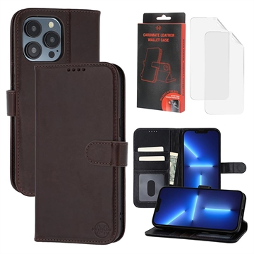 iPhone 13 Pro MyTPhone CardMate Leather Wallet Case - Dark Brown