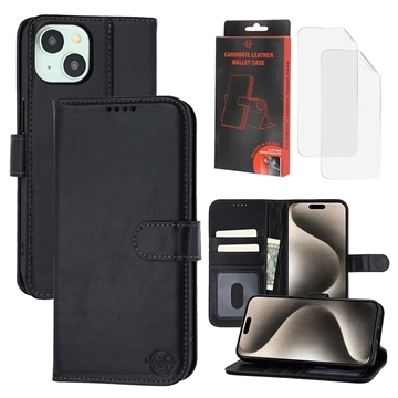 iPhone 15 MyTPhone CardMate Leather Wallet Case - Black