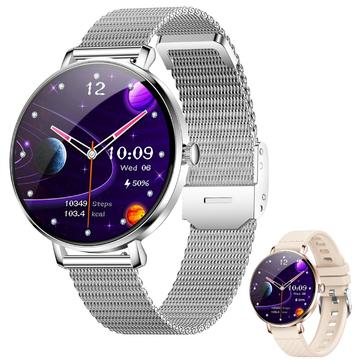 NX21 Health Monitoring Women Smartwatch - Bluetooth 5.3 & IP68 - Silver
