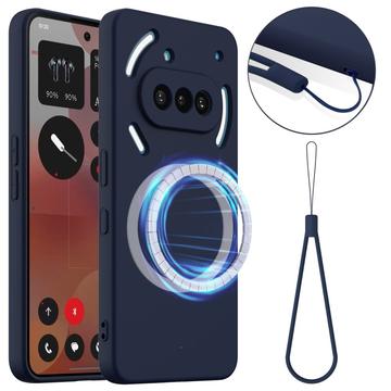 Nothing Phone (3a) Maska od Tečnog Silikona - Kompatibilna sa MagSafe - Tamnoplava