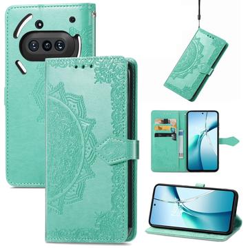 Nothing Phone (3a) Mandala Series Futrola-Novčanik - Zelena