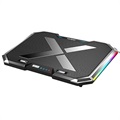 Nuoxi Q8 RGB Laptop Podloga za Hlađenje i Desktop Stalak - Crna