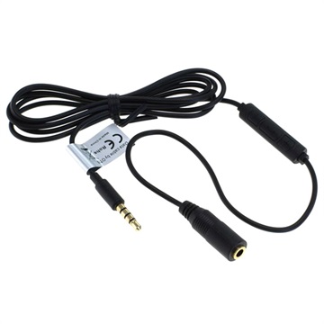OTB 3.5mm Produžni Audio Kabl sa Mikrofonom - 125cm - Crni