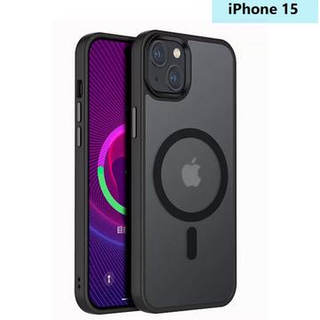 iPhone 15 Okkes MagSafe Hibridna Maska - Crno / Providna