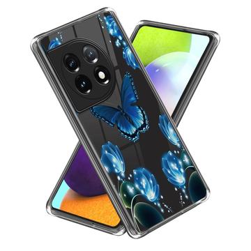 OnePlus 12R/Ace 3 Stylish Ultratanka TPU Zaštitna Maska - Leptir i Cveće