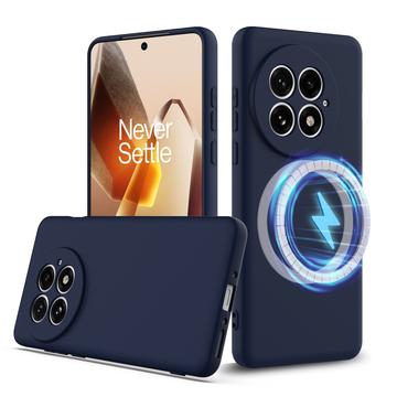 OnePlus 13 Maska od Tečnog Silikona - Kompatibilna sa MagSafe - Tamnoplava