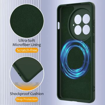 OnePlus 13 Maska od Tečnog Silikona - Kompatibilna sa MagSafe - Tamnozelena