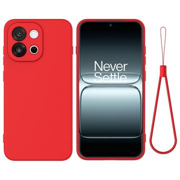 OnePlus 13T/13s Liquid Silicone Case with Hand Strap - Red