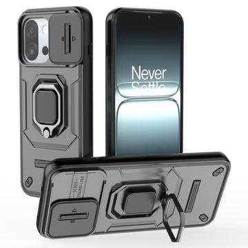 OnePlus 13T/13s Hibridna Maska sa Rotirajućim Prstenom i Štitnikom za Kameru - Crna