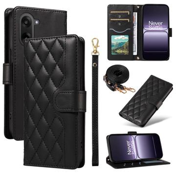 OnePlus Ace 5 Racing/Nord CE5 Luxury Quilted Wallet Case - Black