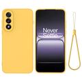 OnePlus Nord 5 Liquid Silicone Case with Hand Strap - Yellow