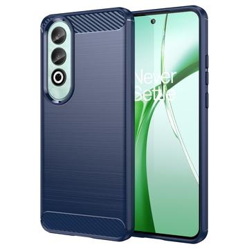 OnePlus Nord CE4 Brušena TPU Zaštitna Maska - Ugljenično Vlakno - Plava