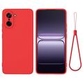 OnePlus Nord CE5 Liquid Silicone Case with Hand Strap - Red