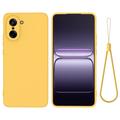 OnePlus Nord CE5 Liquid Silicone Case with Hand Strap - Yellow