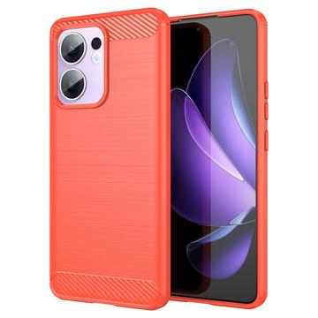 Oppo Reno13 F Brušena TPU Zaštitna Maska - Ugljenično Vlakno