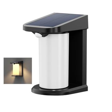 Outdoor Solar LED Lamp / Wall Light with PIR Motion Sensor YH0619-PIR - Warm White