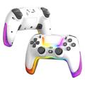 P07 Dazzle Lighting Wireless Bluetooth Controller for PS4/Android/iOS/Switch/PC - White