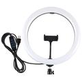 PULUZ 11.8" 30cm Ring Light Dimming Photography Video Fill Light Phone Clip Dual Modes - Black