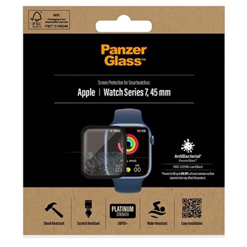 PanzerGlass AntiBacterial Apple Watch Series 9/8/7 Zaštitno Staklo - 45mm