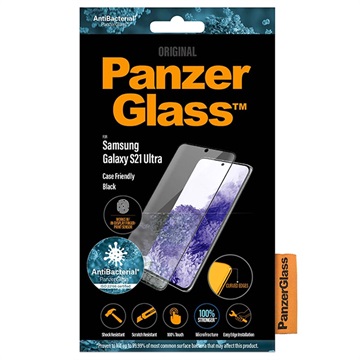 PanzerGlass CF AntiBacterial Samsung Galaxy S21 Ultra 5G Zaštitno Staklo - Crno - 9H