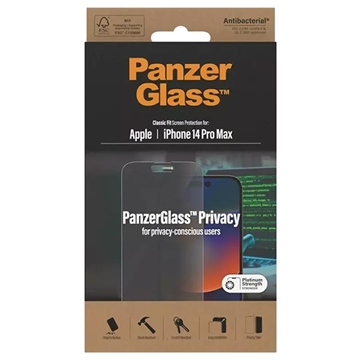 PanzerGlass Classic Fit Privacy iPhone 14 Pro Max Zaštitno Staklo - 9H
