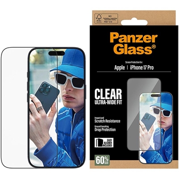 iPhone 17 Pro PanzerGlass Ultra-Wide Fit EasyAligner Zaštitno Staklo - Crna Ivica