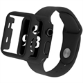 Apple Watch Series SE (2022)/SE/6/5/4 Plastična Maska sa Zaštitnim Staklom - 44mm - Crna