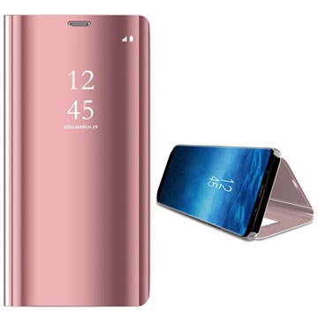 Samsung Galaxy S9 Luxury Mirror Flip View Futrola - Zlatnoroza