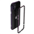 Polar Lights Style iPhone 12 Mini Metalni Zaštitni Okvir (Otvoreno pakovanje - Odlično stanje) - Crni / Ljubičasti