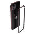 Polar Lights Style iPhone 12 Mini Metalni Zaštitni Okvir - Crni / Crveni