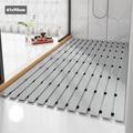 Premium Non-Slip Drainage Bath & Shower Mat - 61x90cm - Grey