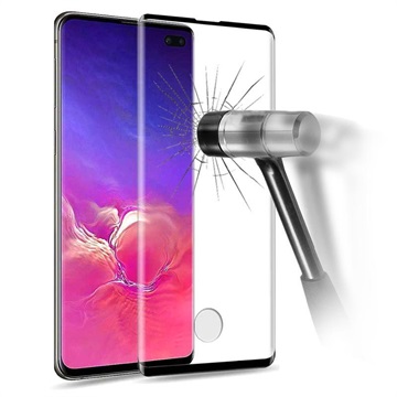 Prio 3D Samsung Galaxy S10+ Kaljeno Zaštitno Staklo - Crno - 9H