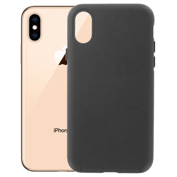 Prio Double Shell iPhone X / iPhone XS Hybrid Maska - Crna