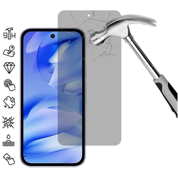 Google Pixel 9a Privacy Full Cover Full Cover Zaštitno Kaljeno Staklo - Crne Ivice