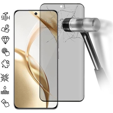 Honor 200 Privacy Full Cover Zaštitno Kaljeno Staklo - 9H - Crne Ivice