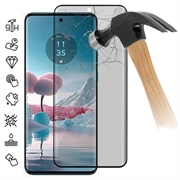 Motorola Edge 40 Neo Privacy Full Cover Zaštitno Kaljeno Staklo - 9H - Crne Ivice