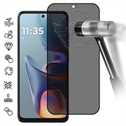 Motorola Moto E15 Privacy Full Cover Full Cover Zaštitno Kaljeno Staklo - Crne Ivice