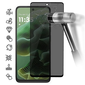 Motorola Moto G35 Privacy Full Cover Zaštitno Kaljeno Staklo - 9H - Crne Ivice