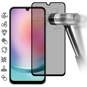Samsung Galaxy A25 Privacy Full Cover Full Cover Zaštitno Kaljeno Staklo - 9H - Crne Ivice