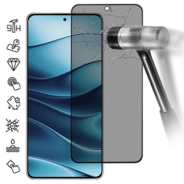 Xiaomi Redmi Note 14 Privacy Full Cover Zaštitno Kaljeno Staklo - 9H - Crne Ivice