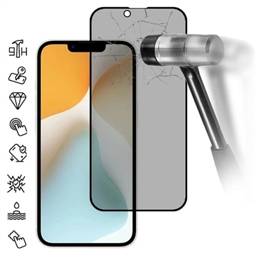 iPhone 16e Privacy Full Cover Full Cover Zaštitno Kaljeno Staklo - Crne Ivice