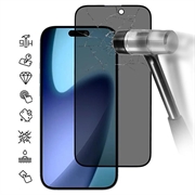 iPhone 17 Pro Privacy Full Cover Full Cover Zaštitno Kaljeno Staklo - 9H - Crne Ivice