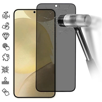 Samsung Galaxy S25+ Privacy Tempered Glass Screen Protector - Support Fingerprint Unlock - Black Edge