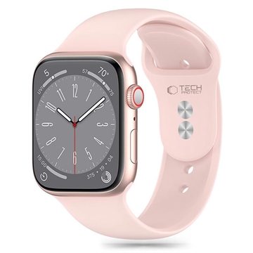 Apple Watch Series 11/10/9/8/7/6/SE 3/SE Tech-Protect Silicone Strap - 40mm/41mm/42mm - Light Pink